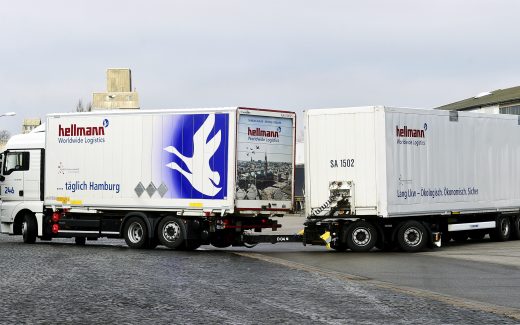 Gigaliner bei hellmann Worldwide Logistics